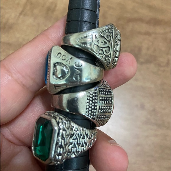 Vintage Style Gemstone Rings Tops Stone Rings Sz 7.5 Women’s -New - Picture 6 of 7